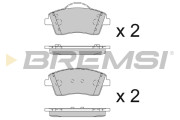 BP3845 Sada brzdových destiček, kotoučová brzda BREMSI