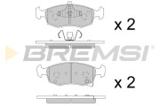 BP3891 Sada brzdových destiček, kotoučová brzda BREMSI