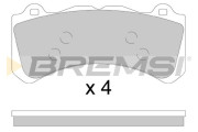 BP3896 Sada brzdových destiček, kotoučová brzda BREMSI