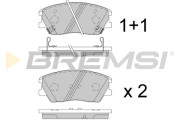 BP3905 Sada brzdových destiček, kotoučová brzda BREMSI