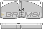 BP7258 Sada brzdových destiček, kotoučová brzda BREMSI