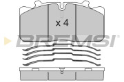 BP7285 Sada brzdových destiček, kotoučová brzda BREMSI