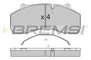 BP7309 Sada brzdových destiček, kotoučová brzda BREMSI