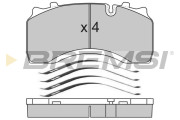 BP7313 Sada brzdových destiček, kotoučová brzda BREMSI