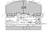 BP7315 Sada brzdových destiček, kotoučová brzda BREMSI