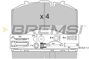 BP7330 Sada brzdových destiček, kotoučová brzda BREMSI