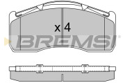 BP7332 Sada brzdových destiček, kotoučová brzda BREMSI