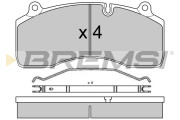 BP7333 Sada brzdových destiček, kotoučová brzda BREMSI