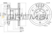 CD5133V Brzdový kotouč BREMSI