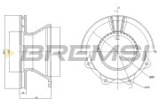 CD5142V Brzdový kotouč BREMSI