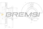 CD5165V Brzdový kotouč BREMSI