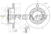CD5184V Brzdový kotouč BREMSI