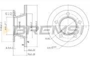 CD5221S Brzdový kotouč BREMSI