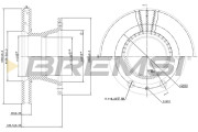 CD5233V Brzdový kotouč BREMSI