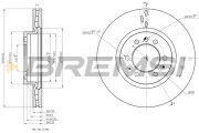 CD5235V Brzdový kotouč BREMSI