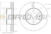 CD5314V Brzdový kotouč BREMSI