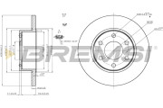 CD5316S Brzdový kotouč BREMSI