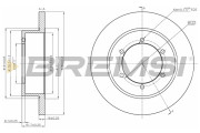 CD5327S Brzdový kotouč BREMSI
