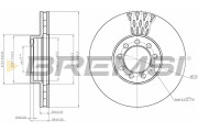 CD5329V Brzdový kotouč BREMSI
