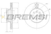 CD5335V Brzdový kotouč BREMSI