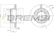 CD5340V Brzdový kotouč BREMSI