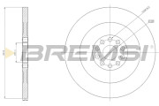CD5364S Brzdový kotouč BREMSI