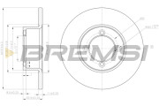 CD6001S Brzdový kotouč BREMSI
