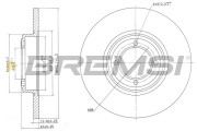CD6012S Brzdový kotouč BREMSI
