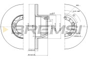 CD6058S Brzdový kotouč BREMSI