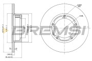 CD6061S Brzdový kotouč BREMSI