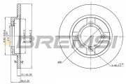 CD6064S Brzdový kotouč BREMSI