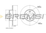 CD6067S Brzdový kotouč BREMSI