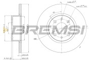 CD6068S Brzdový kotouč BREMSI