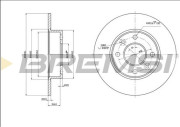 CD6070S Brzdový kotouč BREMSI