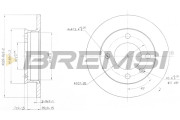 CD6079S Brzdový kotouč BREMSI