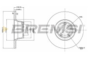 CD6084S Brzdový kotouč BREMSI