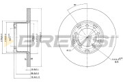 CD6095S Brzdový kotouč BREMSI