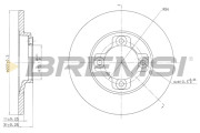 CD6113S Brzdový kotouč BREMSI