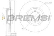 CD6115S Brzdový kotouč BREMSI