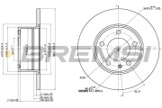 CD6119S Brzdový kotouč BREMSI