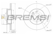 CD6123S Brzdový kotouč BREMSI