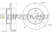 CD6127S Brzdový kotouč BREMSI