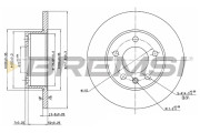CD6131S Brzdový kotouč BREMSI