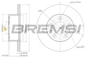 CD6136S Brzdový kotouč BREMSI