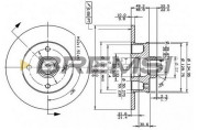 CD6137S Brzdový kotouč BREMSI