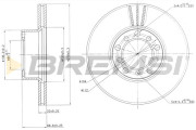 CD6142V Brzdový kotouč BREMSI