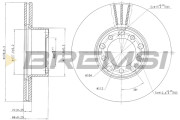 CD6143V Brzdový kotouč BREMSI