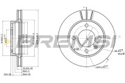 CD6145V Brzdový kotouč BREMSI