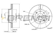 CD6152V Brzdový kotouč BREMSI