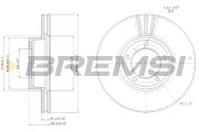 CD6164V Brzdový kotouč BREMSI
